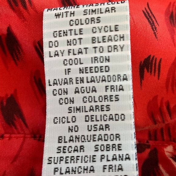 Vintage Sag Harbor Red Floral Oversized Button Down Shirt Size 22W - Picture 10 of 10